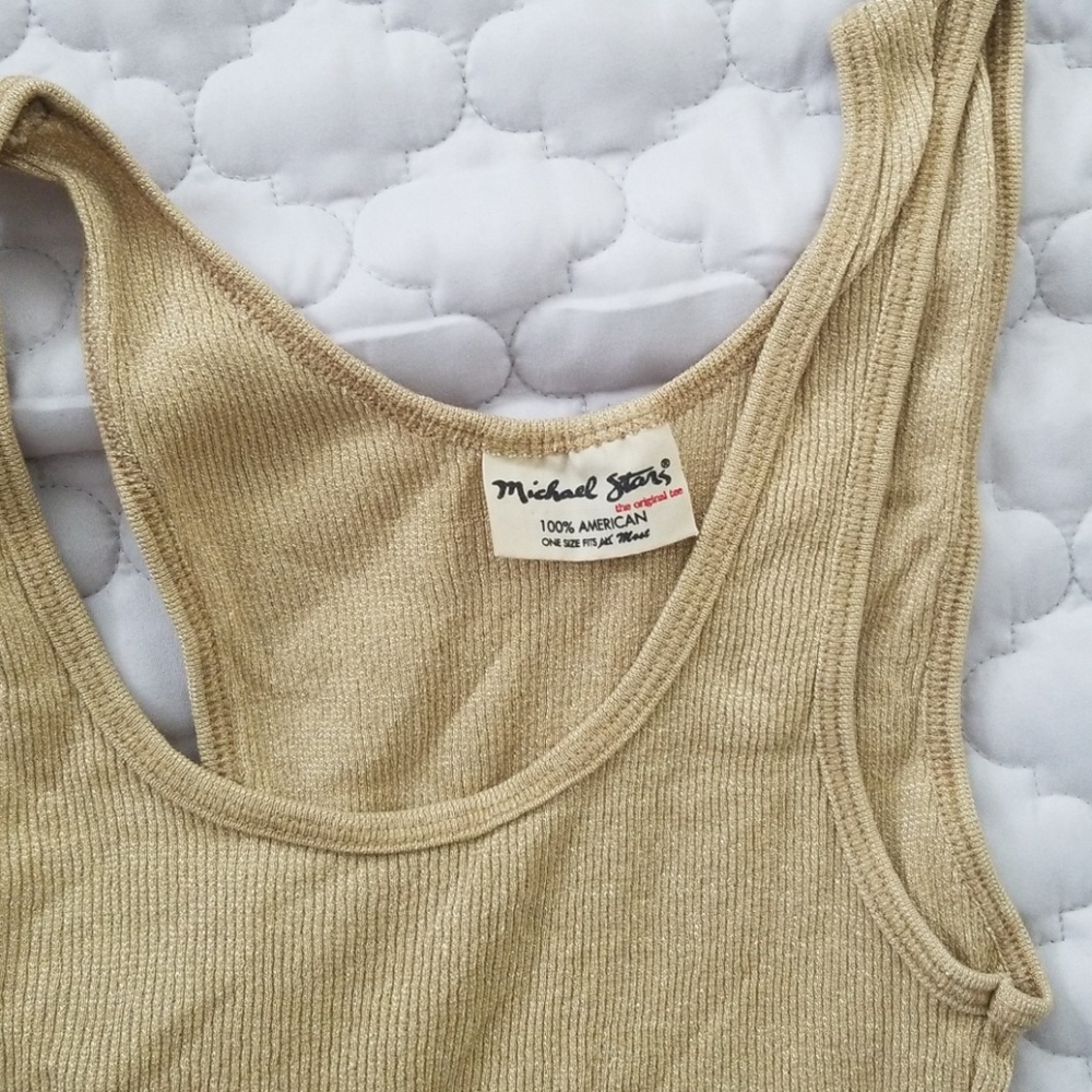 Michael stars gold tank top